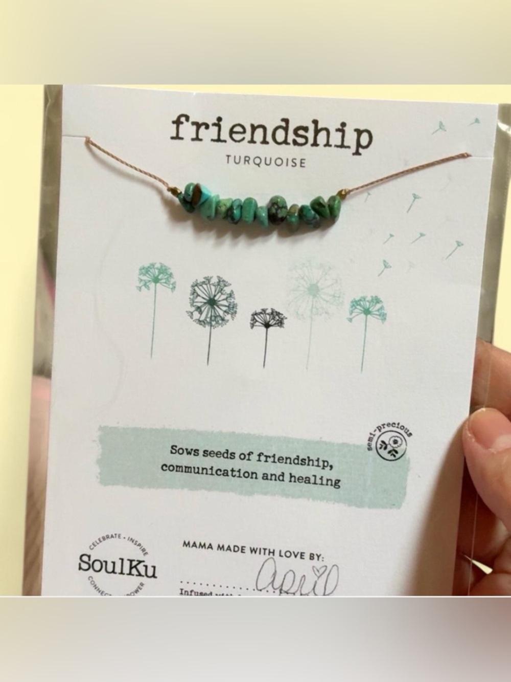 Turquoise friendship necklace